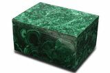 Wide Malachite Jewelry Box - DR Congo #335687-1